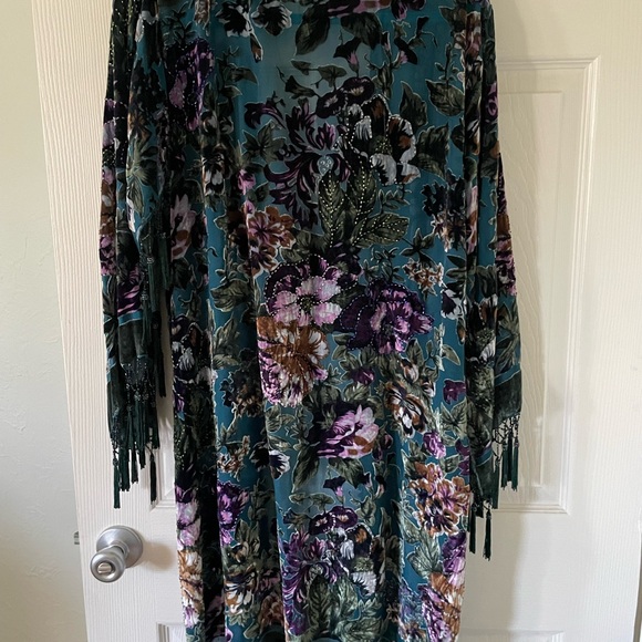 Velvet Hand Beaded Shawl - Picture 7 of 8